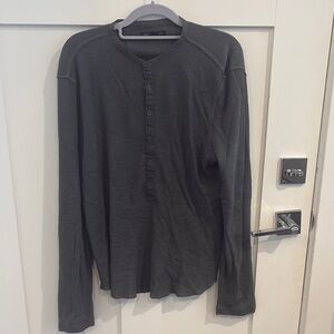 John Varvatos Dark Gray Long Sleeve Henley